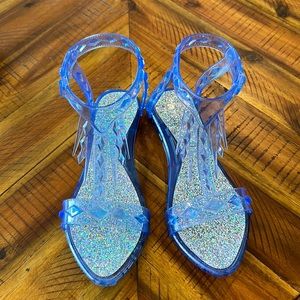 Disney Frozen 2 Elsa Shoes approx Sz 12 (7.5”) Blue, EUC